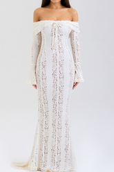 Belle Floral Lace Off Shoulder Maxi Dress | Dress In Beauty